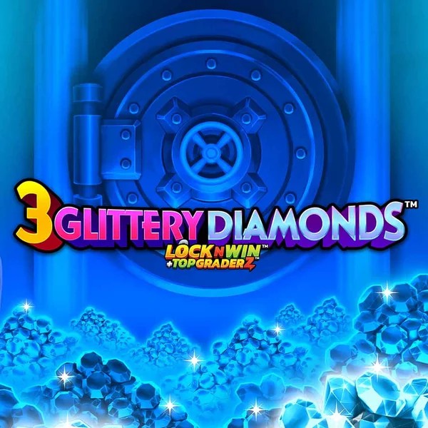 Logo of 3 Glittery Diamonds from PearFiction Studios at Play Croco Casino