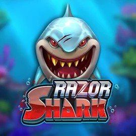 Logo of Razor Shark from Push Gaming at Play Croco Casino