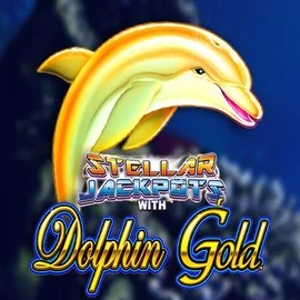 Dolphin Gold with Stellar Jackpots logo by Lightning Box Game at Play Croco CasinoDolphin Gold with Stellar Jackpots